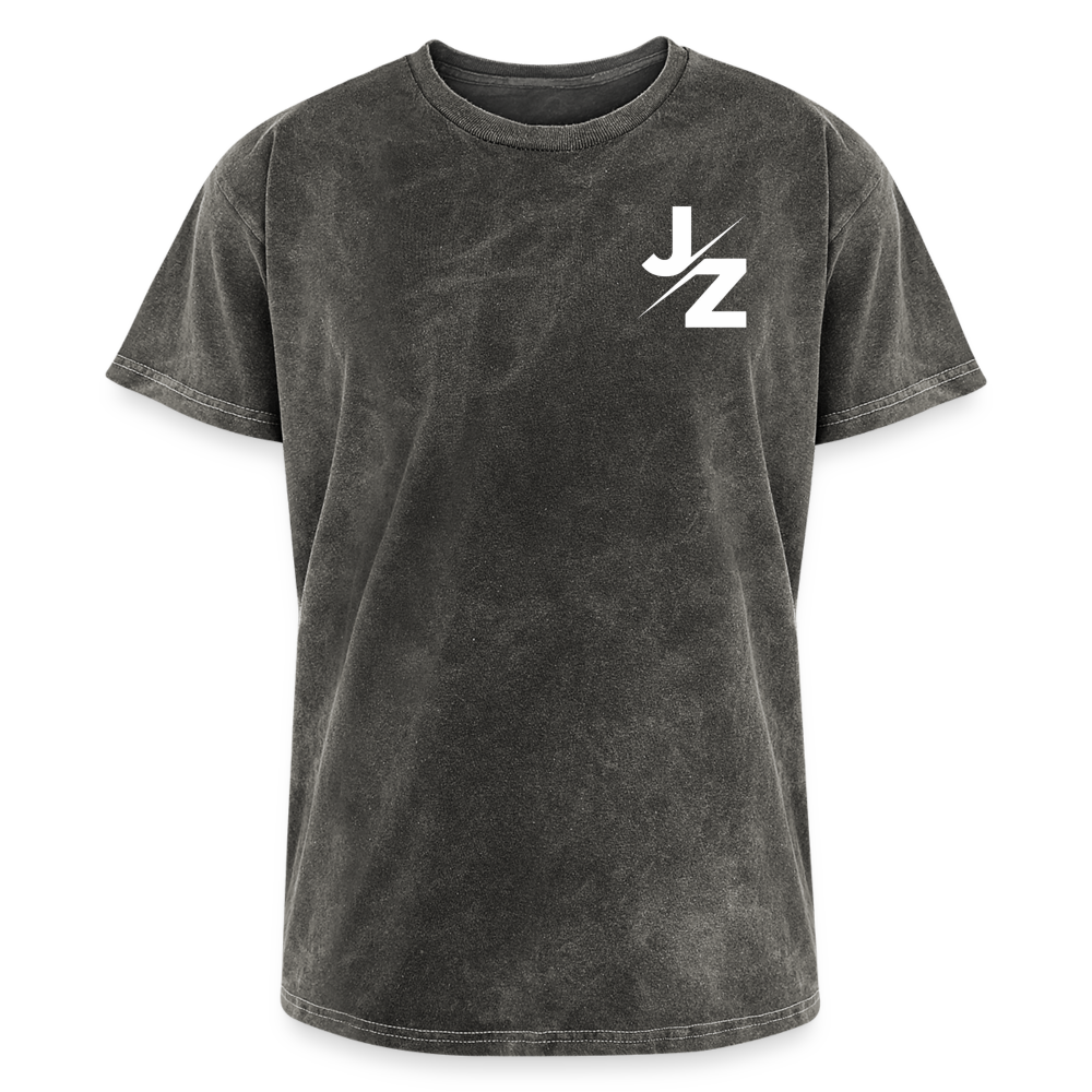 Jayzee Wraps Washed Tee UNISEX - mineral charcoal gray