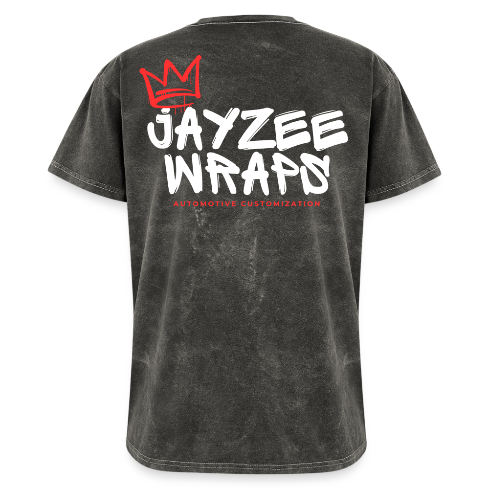 Jayzee Wraps Washed Tee UNISEX - mineral charcoal gray