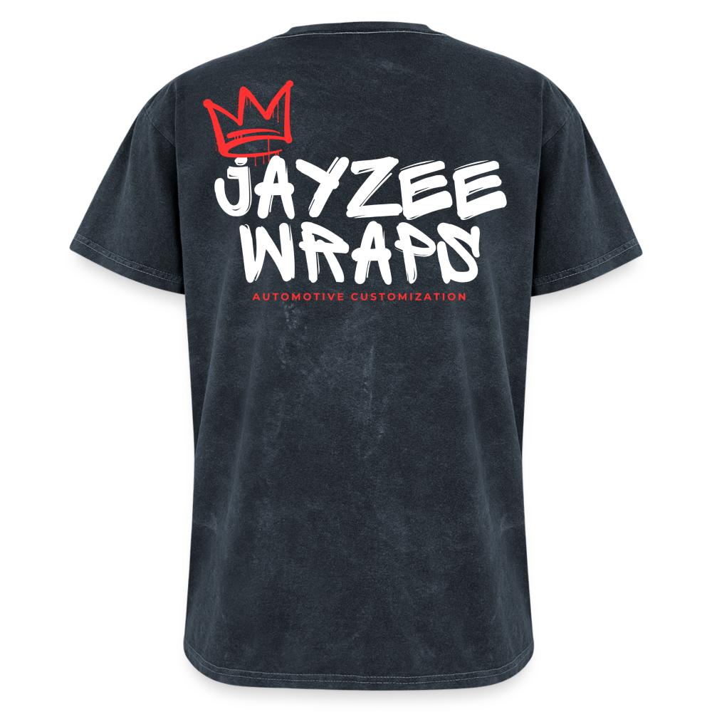 Jayzee Wraps Washed Tee UNISEX - mineral navy