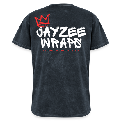 Jayzee Wraps Washed Tee UNISEX - mineral navy