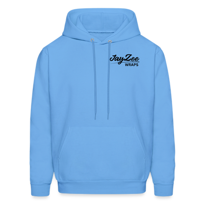 The "OG" Jayzee Wraps Hoodie - Unisex/Black Font - carolina blue