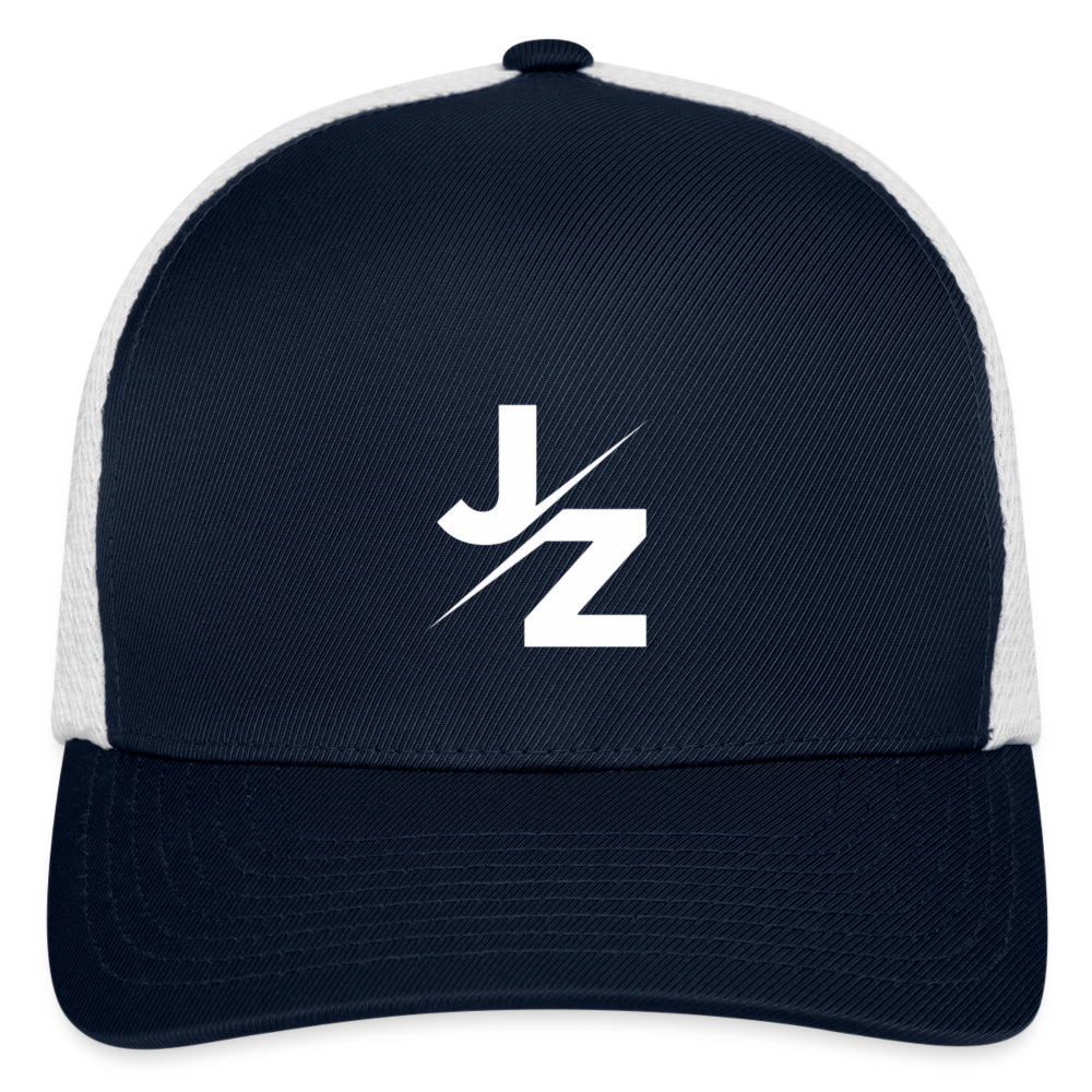 JZ Flexfit Fitted Baseball Cap - navy/white